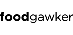 The image shows the foodgawker logo with the word food in bold black letters and gawker in regular black letters on a light gray background.