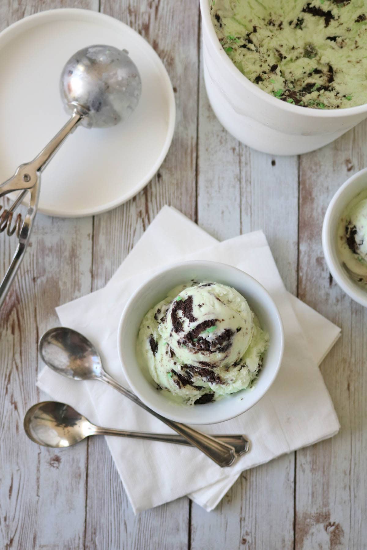 Mint Cookie No-Churn Ice Cream in Just Fifteen Minutes - The